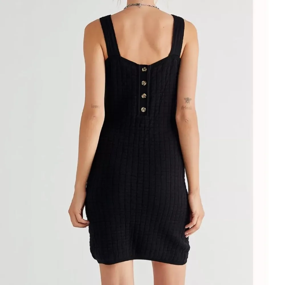 NWT Free People FP Beach Knit Short And Sweet Mini Dress in Ivory - Picture 4 of 5